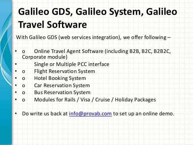 galileo software travel training